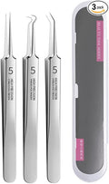 Professional Facial Blackhead Remover Tweezers,Extractor Acne Removal Kit Pimple Popper Tool, Clip for Whiteheads, Acne Clip, Ingrown Hairs Tweezers, Blackheads Remover Extractor, Stainless Steel