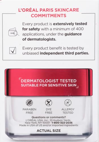 L'Oréal Paris Revitalift Anti-Wrinkle and Firming Face Moisturizer with SPF 25, Pro-Retinol and Centella Asiatica, Paraben Free, 1.7 oz (Packaging may vary),(Pack of 2)