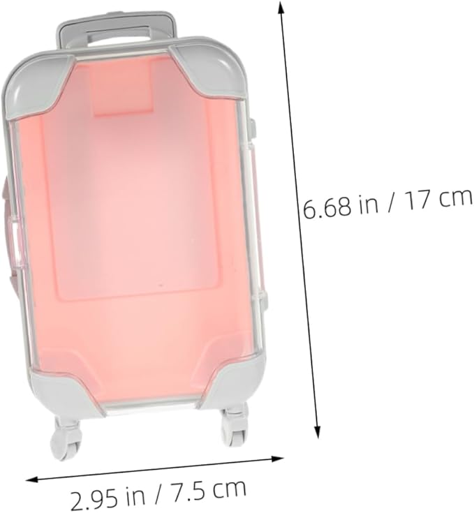 minkissy Mini Suitcase Bag for Women False Eyelashes Storage Case Small Makeup Case Travel Cosmetic Bag