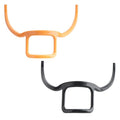 2 Pack Men's Beard Styler and Hairline Shaping Tool - Facial Hair Outline Template, Styling Tools, Goatee Groomer (Black and Orange)