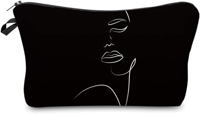 Deanfun Small Makeup Bag for Purse, Waterproof Makeup Bags Roomy Toiletry Pouch Travel Accessories Gifts (55884)