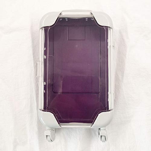 HBZGTLAD 10pcs false eyelashes packaging box pink luggage lashes suitcase mink lashes packing fluffy and curly case empty (purple)