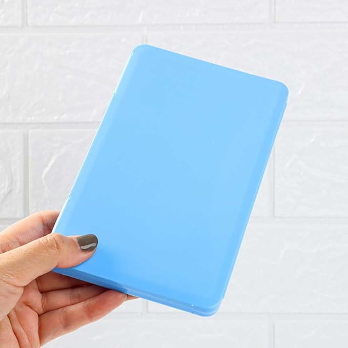 4 Pieces Eyelash Storage Box Case Container Plastic False Eyelash Storage Box Case Container Rectangle Eyelash Organizer Holder Case Box False Lash Storage Box Case Container, Blue