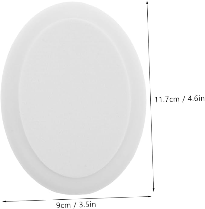 FRCOLOR Oval Shape Lotion Applicator Brush Head 4-Pack Soft Exfoliating Replacement Pads for Body and Back Scrubbing for Shower Use Gentle on Skin
