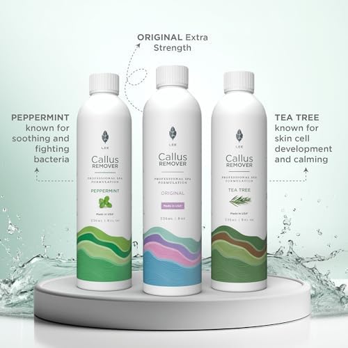 Lee Beauty 8oz Professional Gel Callus Remover for Feet - Peppermint Fast-Acting Formula, Extra Strength for Cracked Heels & Dead Skin (Pack of 1)
