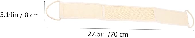 2Pcs Exfoliating Bath Scrubber Shower Back Strap Spa Skin Cleaning Brush for Men Women for Reaching Hard to Access Areas for Smooth Skin
