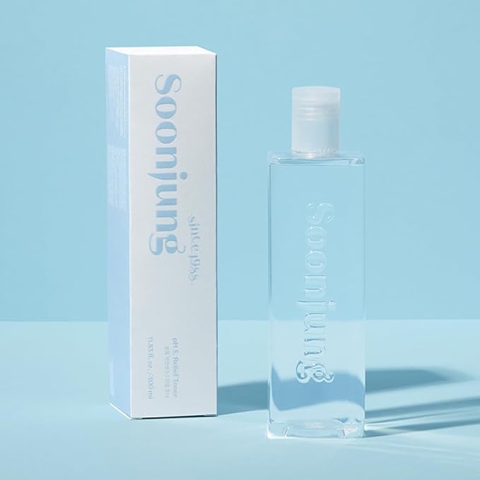 ETUDE SoonJung pH5.5 Relief Toner, Toner for Face, Hydrating Toner for Sensitive Skin, Vegan Face Toner, Panthenol, Madecassoside, Moisturizer, Korean Skin Care, Korean Toner, Beauty (16.90 Fl Oz)