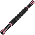 YANSYI Muscle Roller - Professional Deep Tissue Massage Stick with 9 Rollers for Athletes, Portable Soreness Relief for Back & Leg Pain, Post-Workout Recovery Tool (Pink)