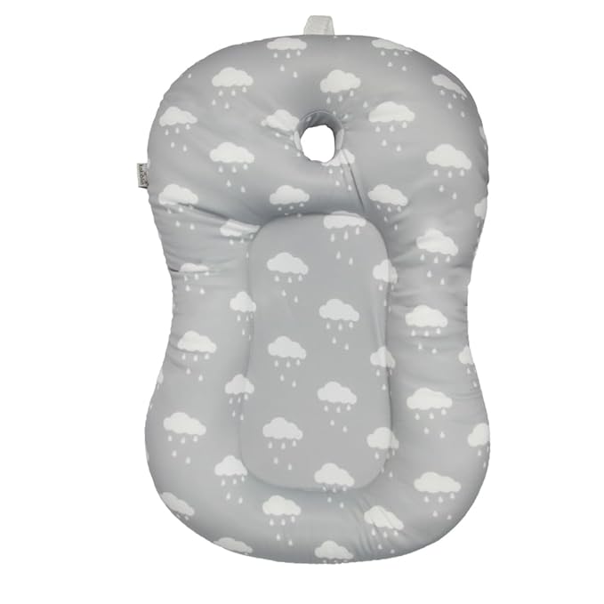 KAKIBLIN Baby Bath Mat, Baby Bath Cushion Soft Anti-Slip Pad 0-6 Month Toddler Pillow (Cloud)