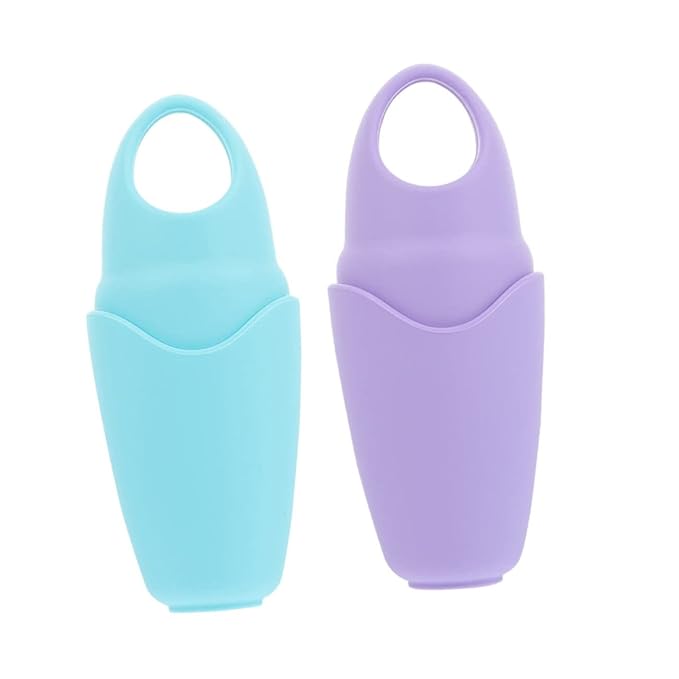 VICASKY 2pcs Silicone Facial Ice Mold for Eye and Face Massage Portable Cooling Roller for Dark Circles Relief and Puffiness Reduction Reusable Beauty Tool