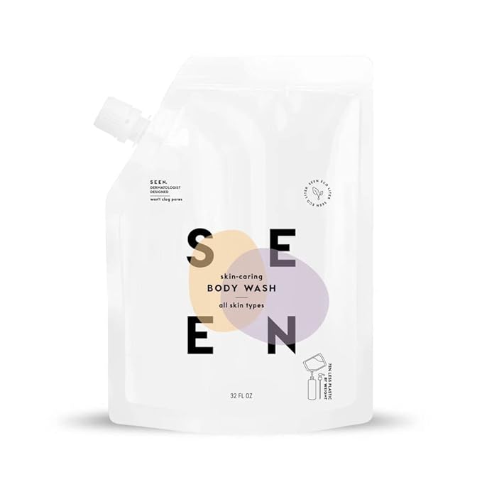 SEEN Body Wash Eco-Refill- Scented- Non-Comedogenic & Non-Irritating Body Wash- Dermatologist-Developed - Safe for Sensitive & Acne Prone Skin