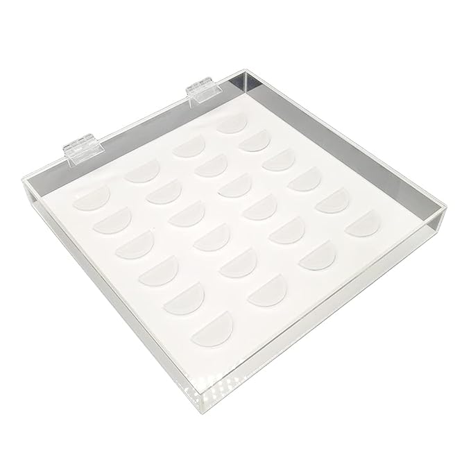 12 Pairs False Eyelashes Clear Storage Box Acrylic Display For Case Cosmetic Container Holder Tray