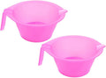 lasenersm 2 Pieces Hair Color Bowl Hair Dye Bowl Hair Color Mixing Bowl Plastic Color Mixing Tint Bowl Applicator Bowl Hair Dyeing Coloring Tools for Home Salon(Pink)