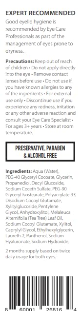 OPTASE TTO Eyelid Cleansing Gel, 1.7 fl oz – Tea Tree Oil Eyelid Cleanser for Gentle Daily Lid and Lash Cleansing – Made With Hyaluronic Acid - Preservative Free, Alcohol Free - Eye Doctor Recommended
