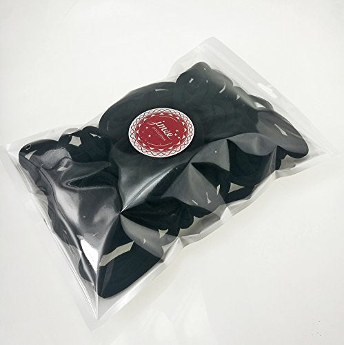 J-MEE Hair Bands 100PCS Seamless Cotton Ponytail Holders Scrunchies Hair Accessories for Thick Hair (black)