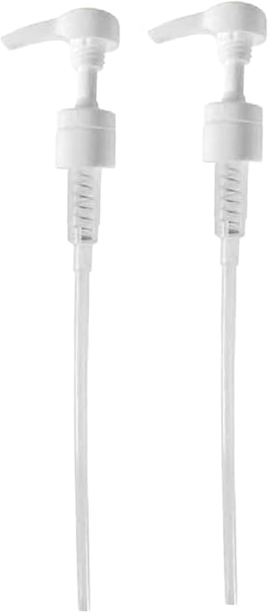 2-Pack Liter 33.8 oz Shampoo Conditioner Pump Dispenser | Fits Most Salon Brand Liter Size Bottles with a 1-inch Wide Opening | Not Compatible with Joico or Amika Bottles | White | by Geti Beauty