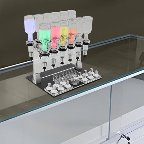 Manual Perfume Dispenser - 12-Bottle Liquid Filling Machine, Desktop Filler for Salon, Bar, Studio - Perfect Transfer Tool for Fragrance, Essential Oils & Cosmetics