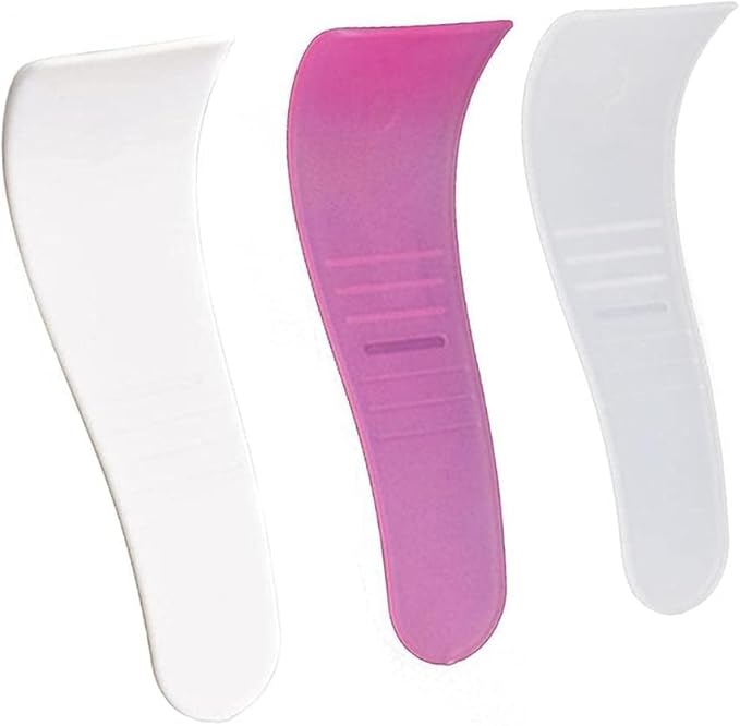 Portable Hair Wax Cleansing Spatulas Sticks Mask Scraper Plastic Waxing Applicator & Depilatory Creams Hair Waxing Removal Beauty Tools, White and Rose Red 3 Pcs