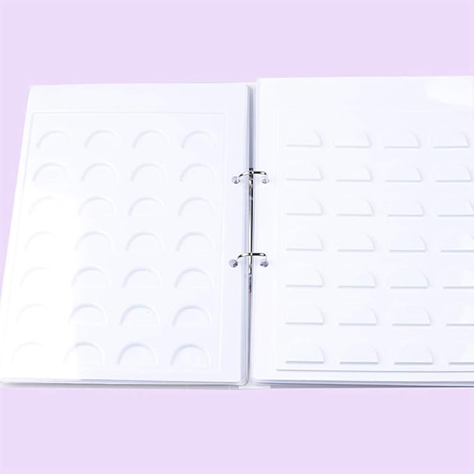 70 Pairs of Eyelash Display Card, Eyelash Storage Book, White False Eyelashes Template Catalog Storage Case