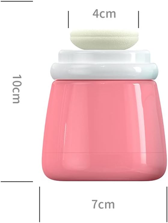 CoaGu Compact Powder Case - Includes Powder Puff - Ideal for Body Dusting - Perfect for Baby & Mom Use - Pink Color