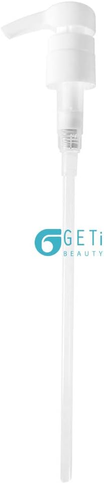 2-Pack Liter 33.8 oz Shampoo Conditioner Pump Dispenser | Fits Most Salon Brand Liter Size Bottles with a 1-inch Wide Opening | Not Compatible with Joico or Amika Bottles | White | by Geti Beauty