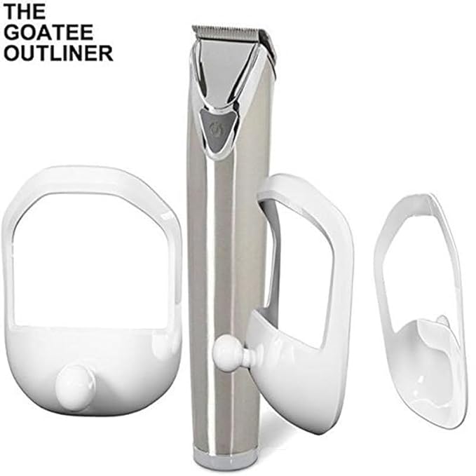 Beard Shaper Goatee Mustache Grooming Tool Face Hair Styling Template for Man - Transparent - 5 PCS/Set (white)