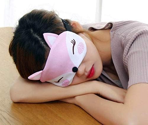 BE 3 Pack Dog Cat Sleep Mask with Gel Mask Cold Warm Compress Cute Funny Blindfold Eye Cover Kids Women Men Gift (Foxes)