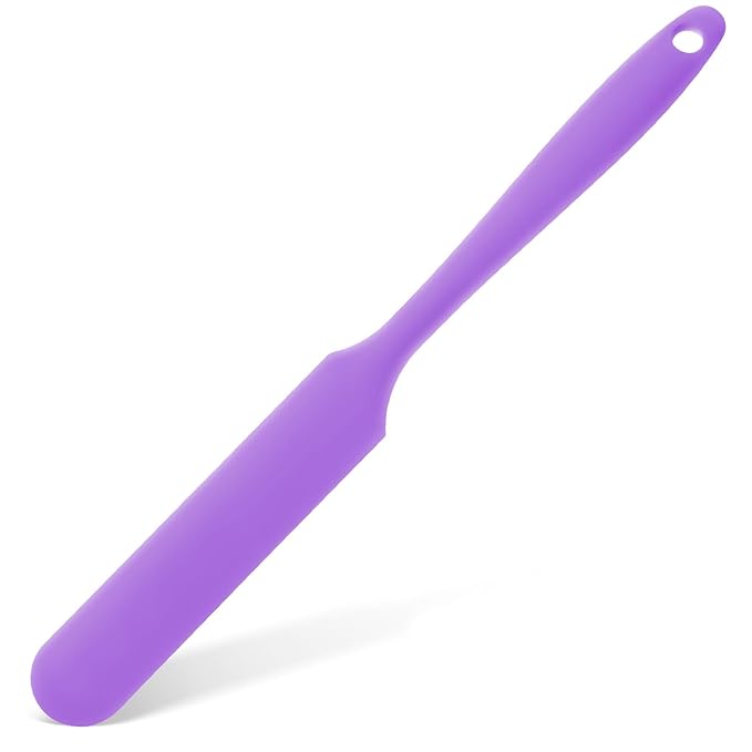 Patelai Non Stick Wax Spatulas Silicone Waxing Sticks Waxing Applicator Hair Removal Large Reusable Scraper Large Area Hard Wax Sticks for Home Salon Body Use Mixing Resin(Purple)