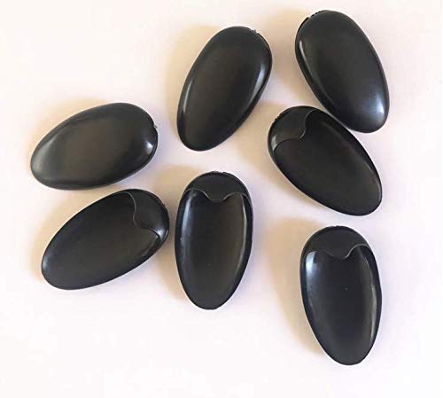 3Pairs Black Plastic Ear Protector Caps Water-proof Hairdressing Ear Covers Hair Dye Earmuffs Ear Caps Professional Salon Hair Coloring Tools DIY Accessories for Bathing Shower SPA