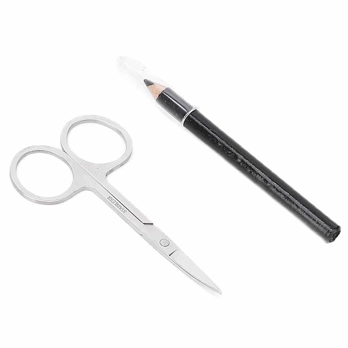 3pcs Mens Beard Shaping Tool Set - Professional Beard Styling Tools with Scissors, Comb & Pen for Precise Grooming At Home