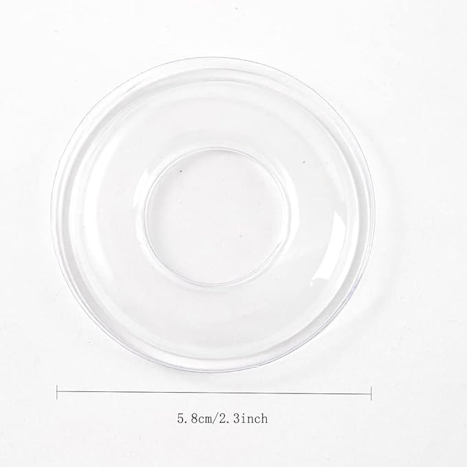 100 Pack Round Transparent Eyelash Trays Plastic Mink Lash Trays for Storage Lash Case Holder Packing Box Empty