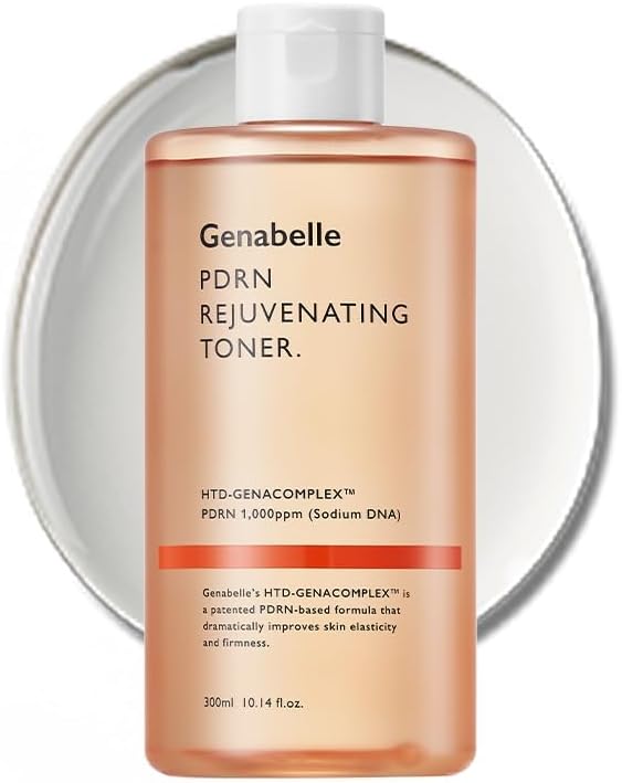 Genabelle PDRN Rejuvenating Toner - Deep Hydration & Skin Barrier Support with PDRN, Panthenol, Hyaluronic Acid - Soft & Glowing Skin - 10.14 fl.oz/300ml