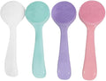 4 Pcs Silicone Facial Cleansing Brush, Manual Face Scrubber with Soft Bristles, Waterproof Exfoliating Brush for Daily Skincare Routine Blackheads Makeup Residues Removal