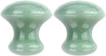 Uonlytech Ice Roller 2Pcs Facial Tools, Green Jade Quartz Massage Rollers Stones Scraping Massage Tool for Women Home Spa