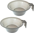lasenersm 2 Pieces Hair Color Mixing Bowl Hair Color Bowl Hair Dye Bowl Applicator Bowl Plastic Color Mixing Tint Bowls Hair Dyeing Bowls Dyeing Coloring Tool for Home Salon Hairdressing, Gray