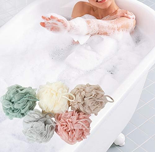 Bath Sponges, Shower Loofah for Body Exfoliation(1 pcs, Linen)