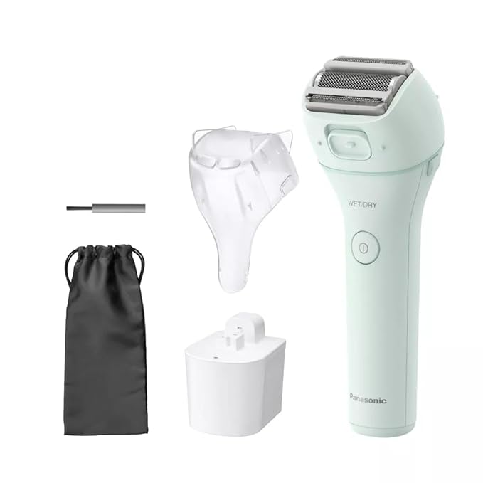 Panasonic Electric Shaver for Women Legs & Body, Wet & Dry Cordless Electric Razor with Bikini Trimmer Attachments, 3 Hypoallergenic Blades, Perfect for Travel, Shower and Everyday Use - ES-WL60-G