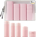 Travel Bottles Set - TSA Approved Leak Proof Squeezable Containers for Toiletries, Conditioner, Shampoo, Lotion & Body Wash Accessories (pink)