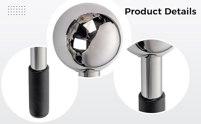 Ice Globes, 2 Pcs Stainless Steel Cryo Sticks for Face, Hot & Cold Therapy, 135 X 50 Mm, for Facial Massager