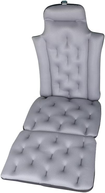 Full Body Bath Pillow for Bathtub, Thick & Luxury Bathtub Cushion with 144 Suction Cups, Bathtub Pillows for Head & Neck, Back Support, Ideal Bath Accessories for Gifts Spa, Soaking, Tub (White)