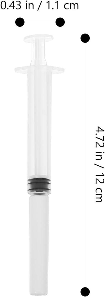 20Pcs Disposable Rectum Injector Applicator Transparent White Health Tool for Smooth and Painless Application Gel 4.72 inches