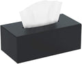 HIIMIEI Acrylic Tissue Box Cover Tissue Holder Napkin Dispenser for Home Office Restaurant-Black