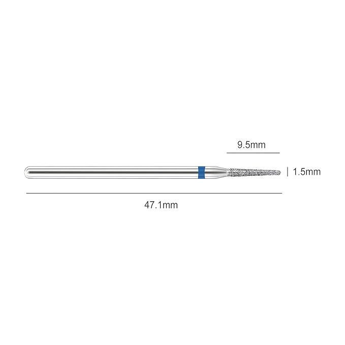 NMKL38 Needle Shaped Cuticle Cleaner Carbide Nail Drill File Bit for Electric Drill Machine Manicure Pedicure (1.6)