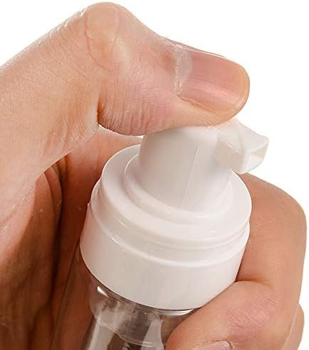 Foaming Dispenser 7oz Transparent Empty Spray Bottle 2Pcs Plastic Foam Pump Travel Soap Portable Foam Bottle (200ml)