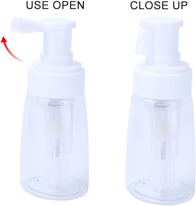 Barber Powder Bottle Spray - for Applying Talc and Powder - Empty Powder Puffer Bottle Travel Cosmetics Blower, Refillable Hair Fiber Applicator for Salon, Home, Beauty- White