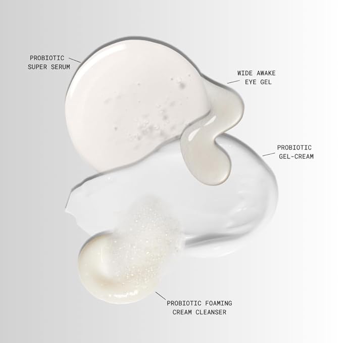 KORRES Protein Facial Kit, 4-Step Ritual with Greek Yoghurt Foaming Cleanser, Probiotic Super Serum, Wide Awake Under Eye Gel, & Probiotic Gel Cream, 4 Full Size Products