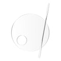 2 Pcs Acrylic Makeup Palette Makeup Mixing Tray with Makeup Spatula for Beauty Salon Color Cream Liquid Foundation Mixing Palette (Round)