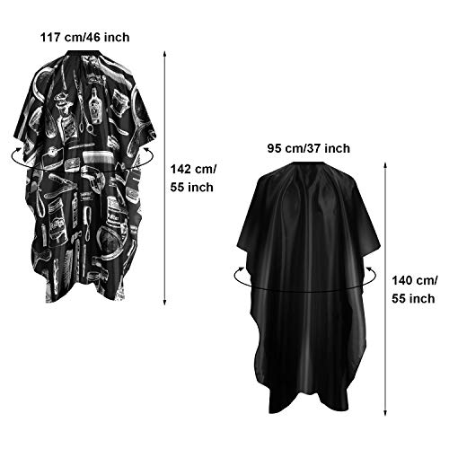 SATINIOR 4 Pcs Cape for Hair Cutting Waterproof Stylist Cape for Salon Coloring Hair, Strings & Adjustable Snap Closure
