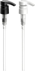 Bar5F 1-Liter Pumps for Shampoo and Conditioner Bottles for 33.8-Ounce Professional Salon Brands (White & Black)