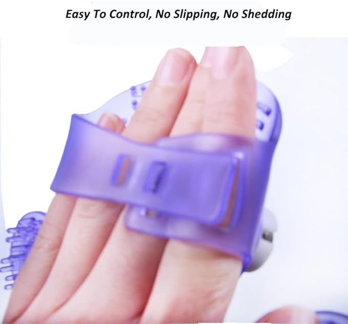 Topwon Palm Shaped Massage Glove 360-degree-roller Metal Roller Ball Beauty Body Care,Cellulite Reduction (Purple)
